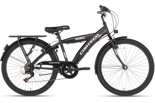 Cortego Rebel Jongensfiets 24 Inch Zwart - 7 Versnellingen